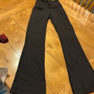 Lululemon Black slight flare workout pants